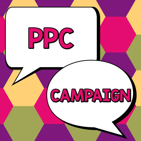 Schreiben Von Textanzeigen Ppc Kampagne Geschäftsidee Verwenden Ppc Ihre Produkte — Stockfoto
