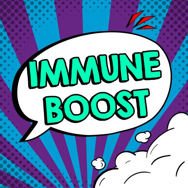 Text Bildtext Presenterar Immune Boost Business Overview Att Kunna Motstå — Stockfoto