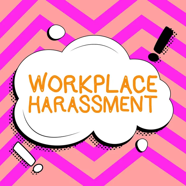 Hand Writing Sign Workplace Harassment Business Overview Different Race Gender — Fotografia de Stock