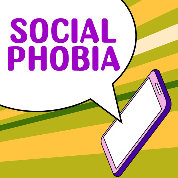 Konzeptionelle Zurschaustellung Soziale Phobie Geschäftsmodell Überwältigende Angst Vor Sozialen Situationen — Stockfoto