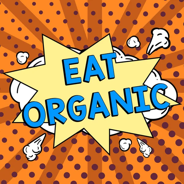 Handwriting Text Eat Organic Internet Concept Reduction Eating Sweets Diabetic — Φωτογραφία Αρχείου