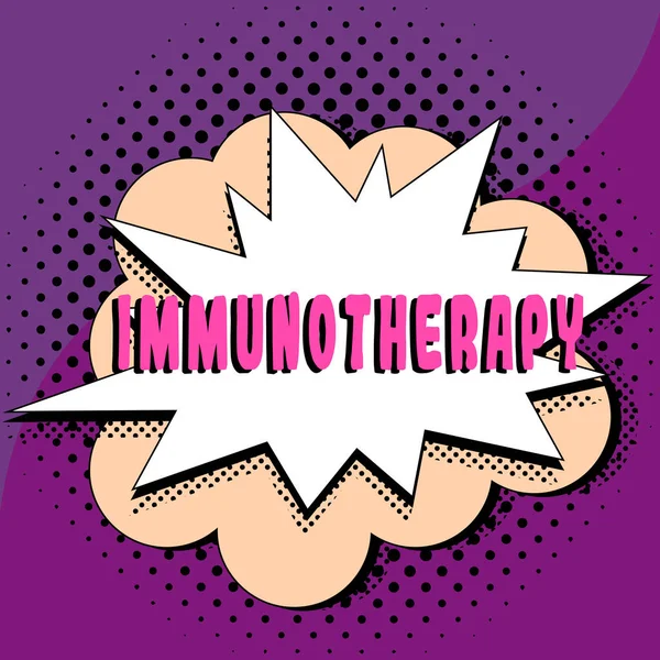 Textové Znamení Zobrazující Imunoterapii Slovo Napsáno Léčbě Nebo Prevenci Onemocnění — Stock fotografie