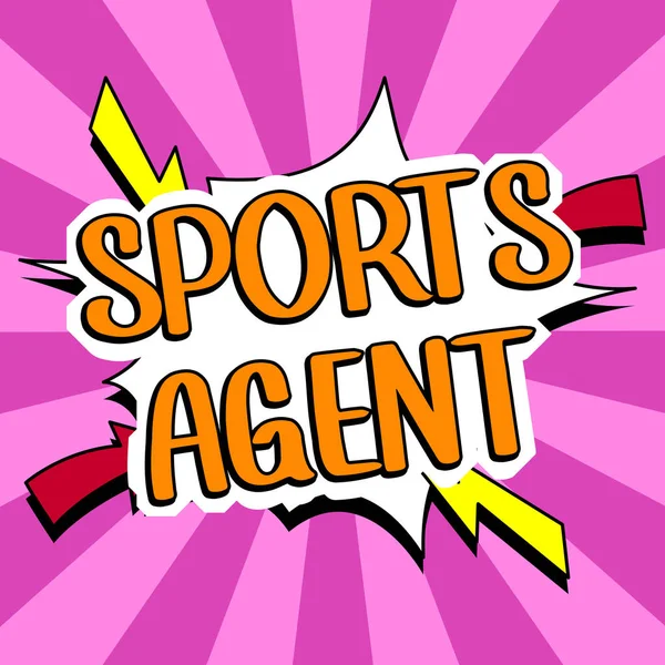 Conceptual Caption Sports Agent Concept Meaning Person Manages Recruitment Hire — Stock fotografie