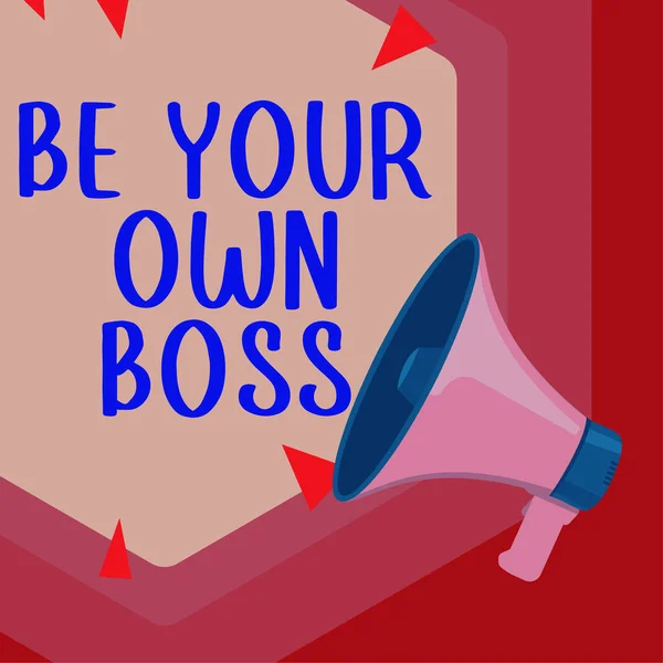 Wyświetlacz Koncepcyjny Your Own Boss Word Entrepreneurship Start Biznesu Niezależność — Zdjęcie stockowe