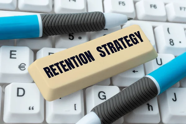 Conceptual Display Retention Strategy Internet Concept Activities Reduce Employee Turnover — Stockfoto