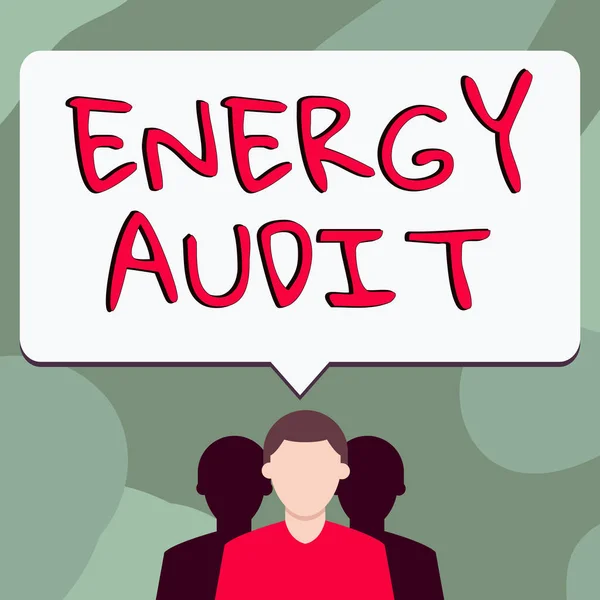 Legenda Conceitual Energy Audit Concept Meaning Assessment Energy Needs Efficiency — Fotografia de Stock