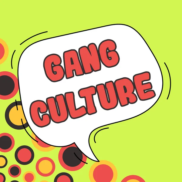 Ручний Писемний Знак Gang Culture Бізнес Ідея Конкретна Організація Злочинців — стокове фото