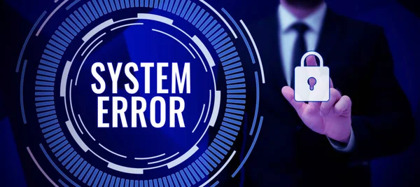 Conceptual Display System Error Concept Meaning Technological Failure Software Collapse — Fotografia de Stock