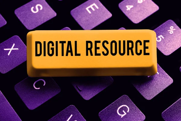 Handwriting Text Digital Resource Business Approach Content Distributed Digitally Internet — Fotografia de Stock