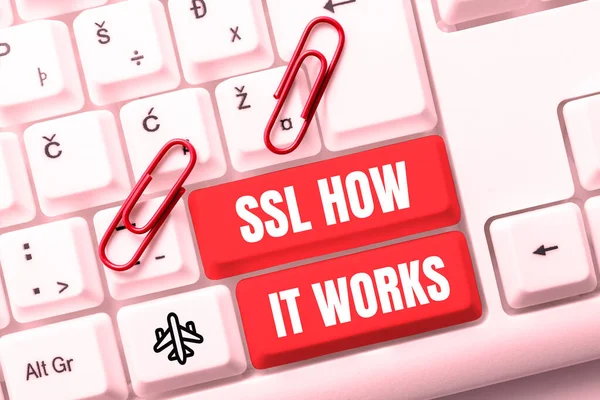레코딩 Ssl How Works Word Session Key 데이터를 암호화하는 — 스톡 사진