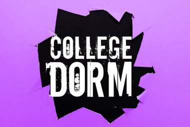 Kolej Yurdu, İş Konsepti İkamet Salonu, üniversite bireyleri veya öğrenci grupları için oda sağlayan tabela