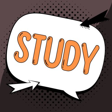 İlham Çalışması, İş Konsepti, zaman ve dikkati akademik bir bilgi edinmeye gösteren metin