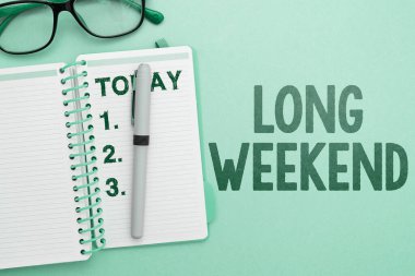 Uzun Hafta Sonu kavramsal görüntüleme, Uzun Tatil Mevsimi Uzun Tatil Konsepti Dinlenme Zamanı