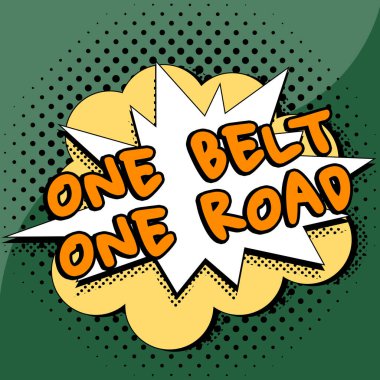 Kavramsal görüntüleme: One Belt One Road, Çin ve diğer ülkeler arasında ticaret yolları inşa etmek için kelime