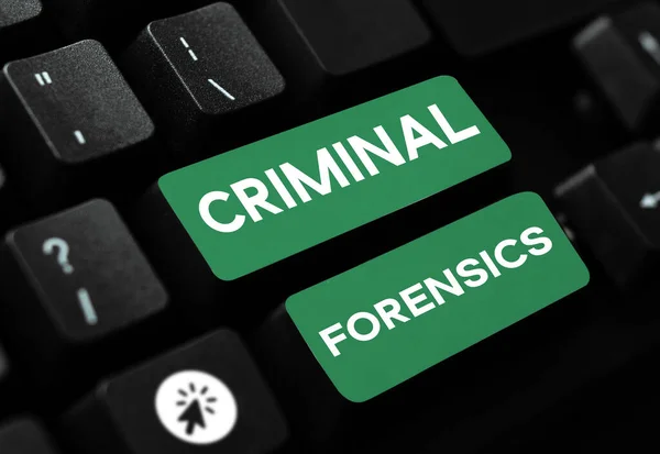 Handwriting Text Criminal Forensics Word Federal Offense Actions Illegal Activities — Stock Photo, Image