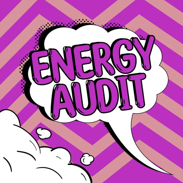 Text Sign Showing Energy Audit Word Written Assessment Energy Needs — Stockfoto