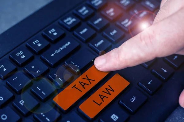 Tekenen Met Belastingwetgeving Internetconcept Overheidsbeoordeling Waarde Van Onroerend Goed Transacties — Stockfoto