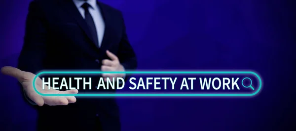 Gesundheit Und Sicherheit Arbeitsplatz Geschäftsidee Sichere Verfahren Zur Vermeidung Von — Stockfoto