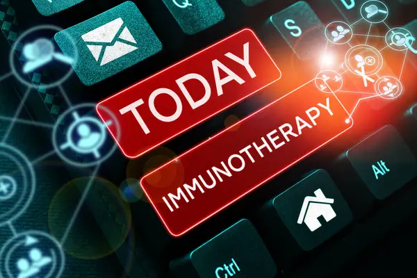 Leyenda Conceptual Inmunoterapia Palabra Para Tratamiento Prevención Enfermedades Que Implica —  Fotos de Stock