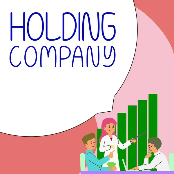 Text Showing Inspiration Holding Company Business Showcase Stocks Property Other — Stock Photo, Image