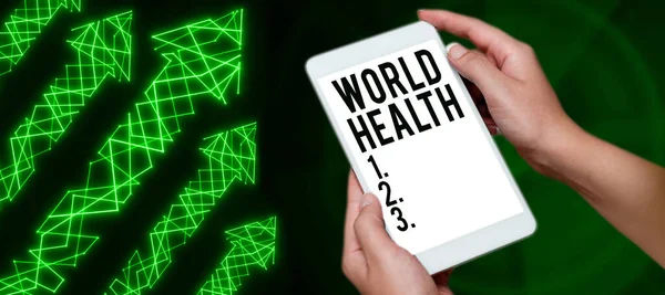 Légende Texte Présentant World Health Business Overview Journée Mondiale Action — Photo