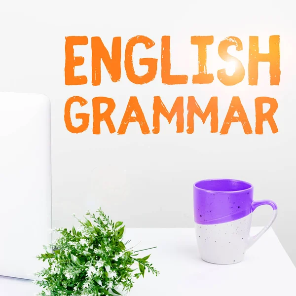 English Grammar 경영학 과정은 영어로 말하고 수준을 아우른 — 스톡 사진