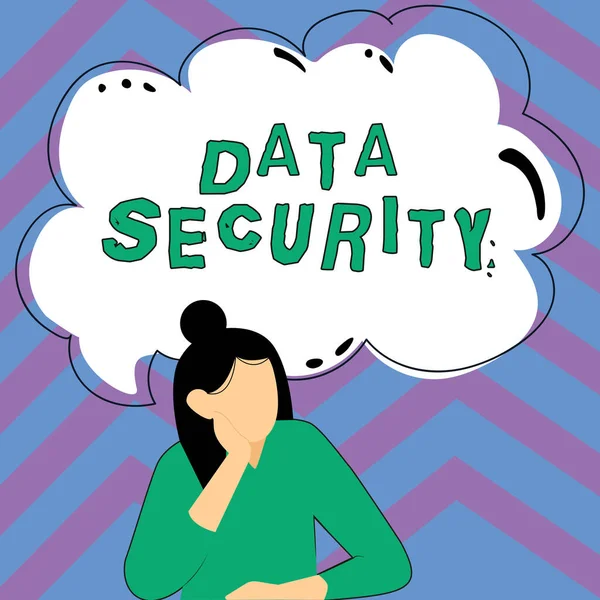 Handschrift Databeveiliging Business Idee Vertrouwelijkheid Disk Encryption Backups Password Shielding — Stockfoto