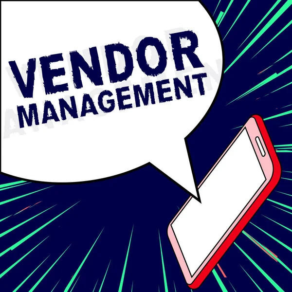 Text Showing Inspiration Vendor Management Business Overview Activities Included Researching — 스톡 사진