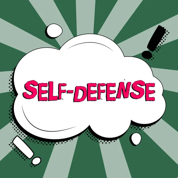 Conceptual Display Self Defense Concept Meaning Act Defending Ones Person — Stockfoto