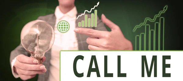Visualización Conceptual Call Concepto Que Significa Pedir Comunicación Por Teléfono — Foto de Stock