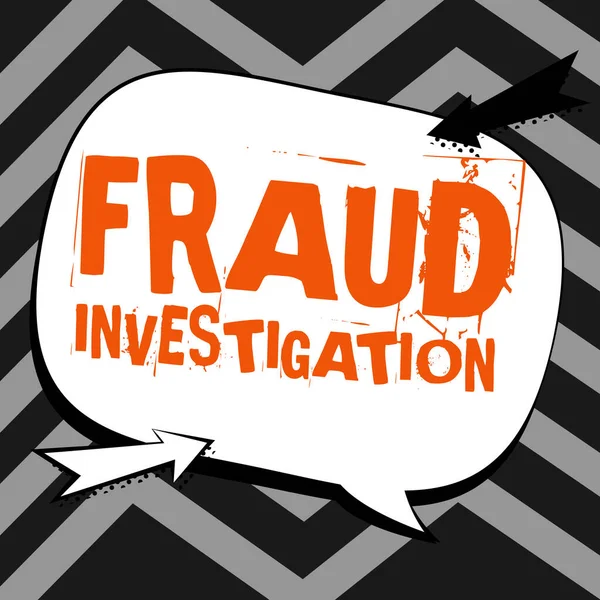Csalás Kivizsgálásának Kijelzése Üzleti Bemutató Annak Megállapítására Hogy Történt Csalás — Stock Fotó