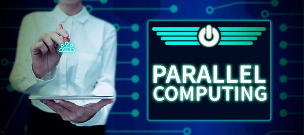 Inspiration Showing Sign Parallel Computing Internet Concept Ταυτόχρονος Υπολογισμός Μέσω — Φωτογραφία Αρχείου