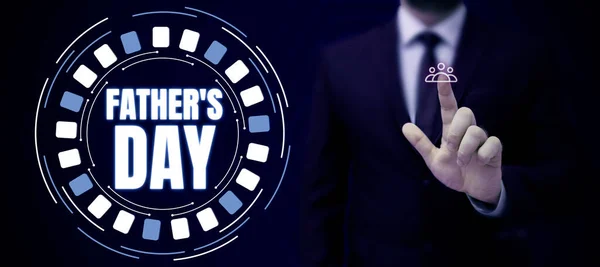 Inspiracja Ukazująca Dzień Ojców Dzień Prezentacji Biznesu Którym Ojcowie Szczególnie — Zdjęcie stockowe