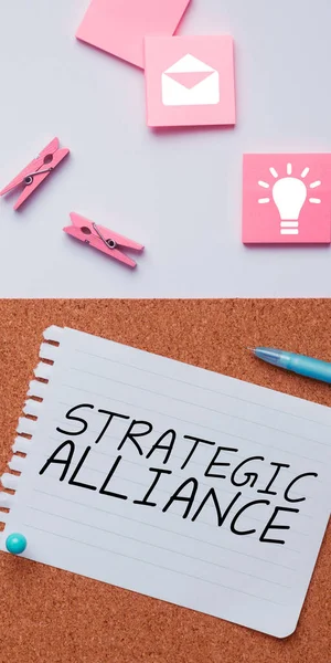 Handwriting Text Strategic Alliance Business Idea Bond States Parties Individuals — Fotografia de Stock