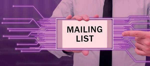 메일링 리스트 Mailing List 정기적 배포에 가입하는 사람들의 비즈니스 — 스톡 사진