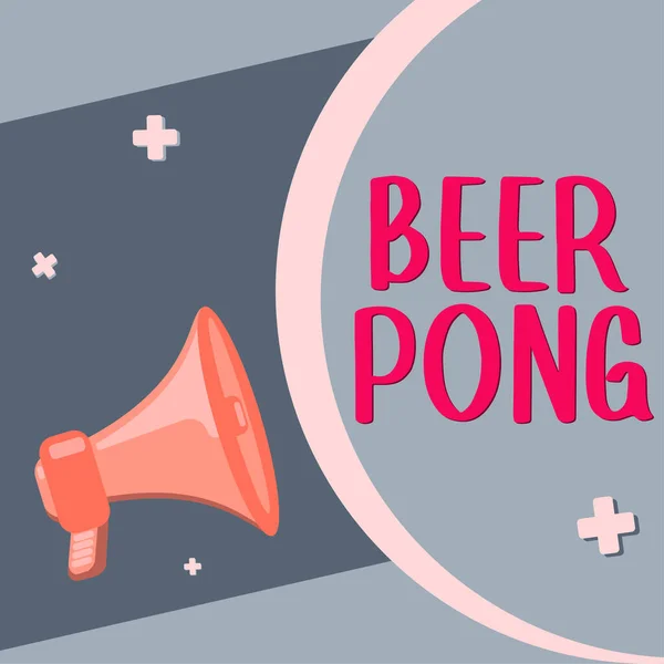Inspiration Showing Sign Beer Pong Conceptual Photo Game Set Beer — Fotografia de Stock