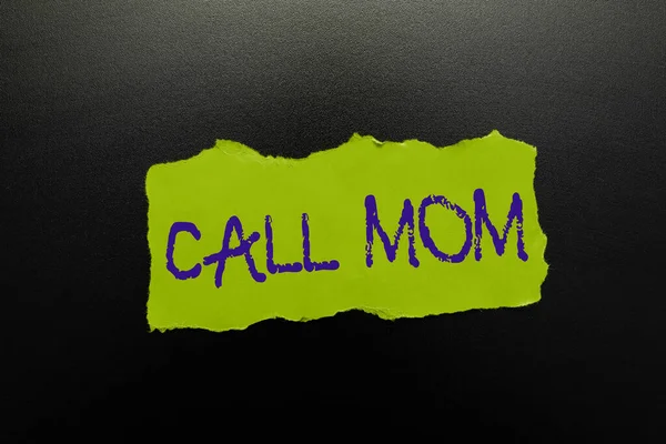 Konceptvisning Ring Mamma Koncept Som Betyder Att Försöka Kommunicera Med — Stockfoto
