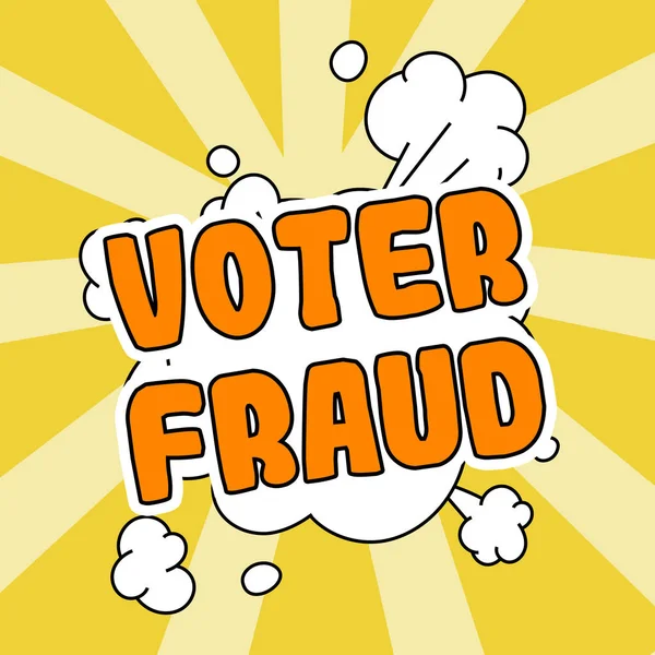 Sign Displaying Voter Fraud Business Approach Formal Indication Choice Two — Stockfoto