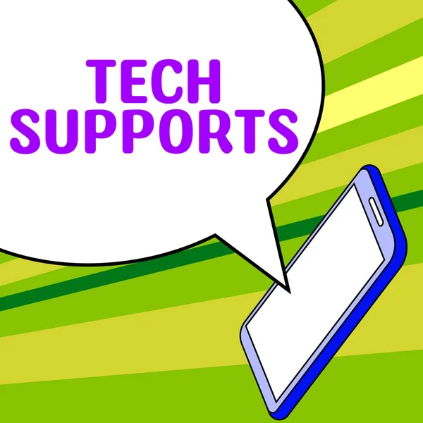 Schreiben Von Text Der Von Tech Supports Internet Concept Hilfe — Stockfoto