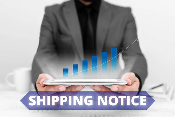 Information Shipping Notice Conceptual Photo Ships Common Area — 스톡 사진