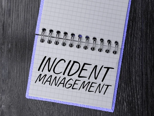 Logga Som Visar Incident Management Word Process För Att Returnera — Stockfoto