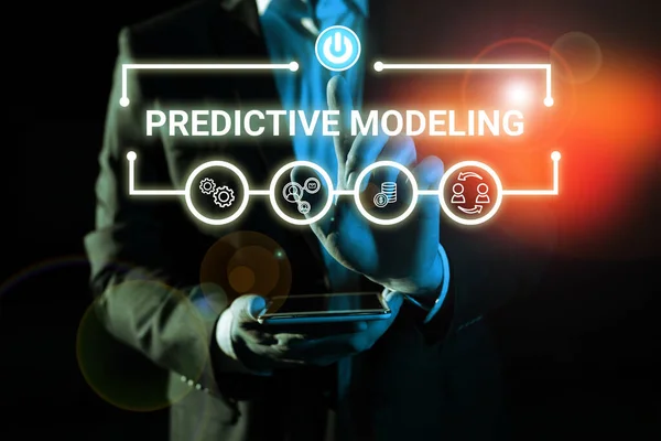 Koncepční Zobrazení Prediktivní Modelování Strategie Údržby Přehledu Podnikání Řízená Prediktivní — Stock fotografie