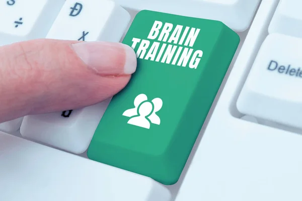 Text Caption Presenting Brain Training Business Showcase Mental Activities Maintain — Zdjęcie stockowe