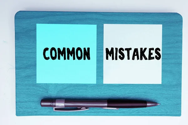 Conceptual Display Common Mistakes Business Approach Actions Often Used Interchangeably — ストック写真