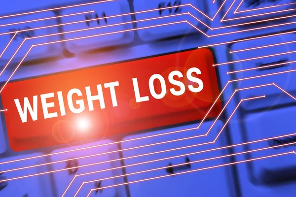 Zeichen Für Gewichtsverlust Geschäftskonzept Verringerung Der Körperflüssigkeit Muskelmasse Reduzieren Fett — Stockfoto