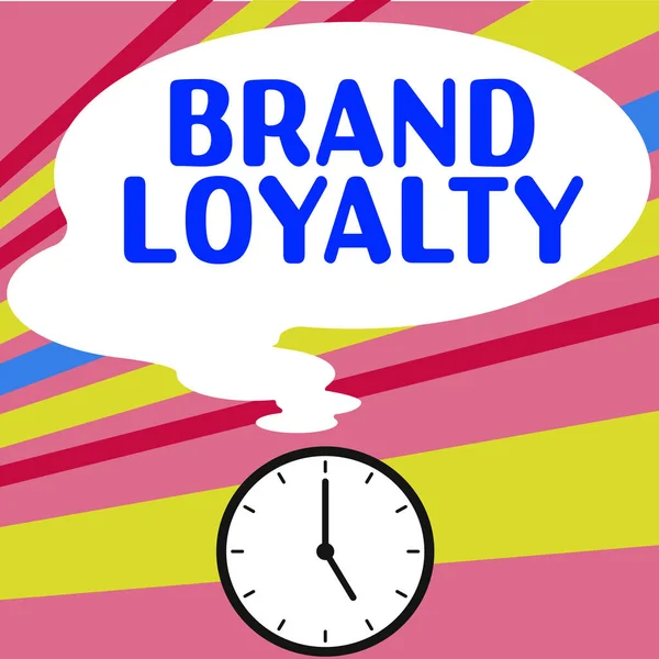 Sign Displaying Brand Loyalty Concept Meaning Repeat Purchase Ambassador Patronage — Foto de Stock