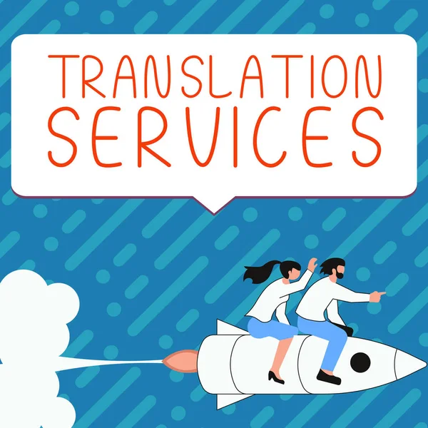 Visualización Conceptual Servicios Traducción Organización Visión General Del Negocio Que — Foto de Stock