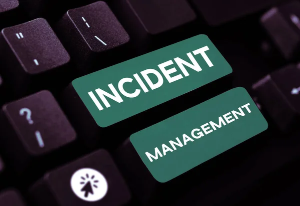 Conceptual caption Incident Management, Business idea Process to return Service to Normal Correct Hazards