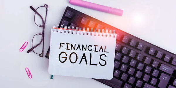 Conceptual Display Financial Goals Conceptual Photo Targets Usually Driven Specific — Stock Photo, Image