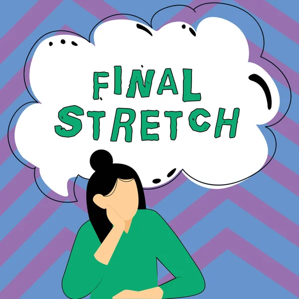 Konceptuell Bildtext Final Stretch Affärsidé Last Leg Avslutningsrunda Ultimate Stage — Stockfoto